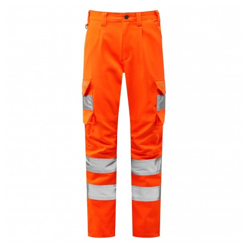 Leo Workwear Beckamoor Class 2 Women's Orange Hi-Vis Trousers Leo Workwear Beckamoor Class 2 Women's Orange Hi-Vis Trousers